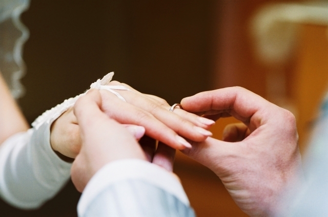 結婚式での指輪の交換
