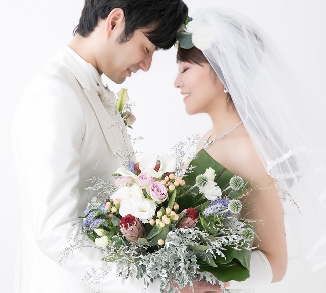 結婚式カップルの写真