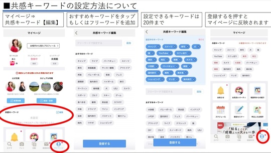 IBJアプリ共感キーワード